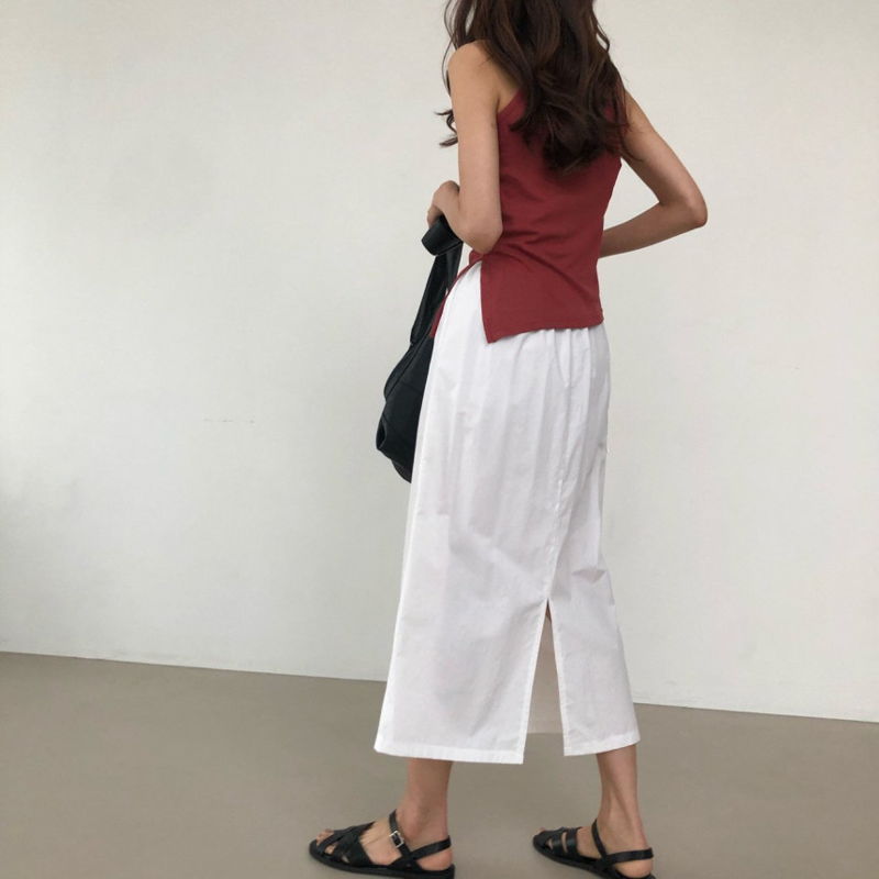 COCO J - Korean Women Fashion - #Kfashion - Unbalance Slit Sleeveless Top - 11