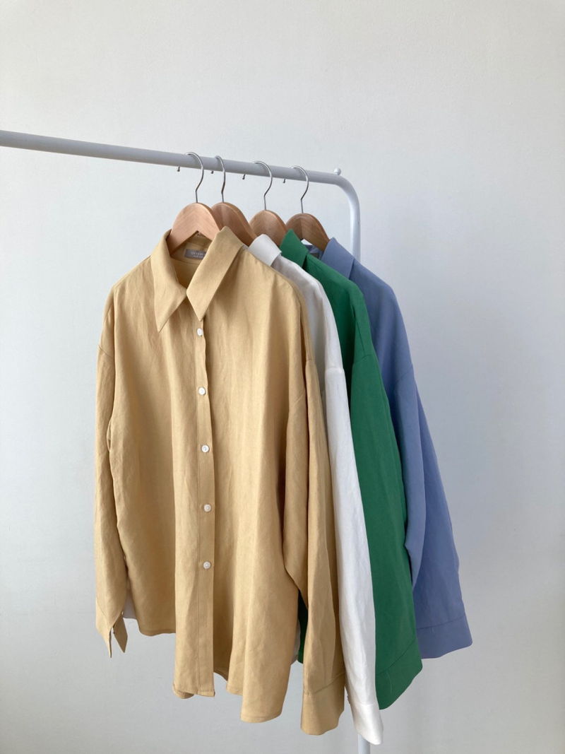 COCO J - Korean Women Fashion - #Kfashion - Theory Linen Shirt