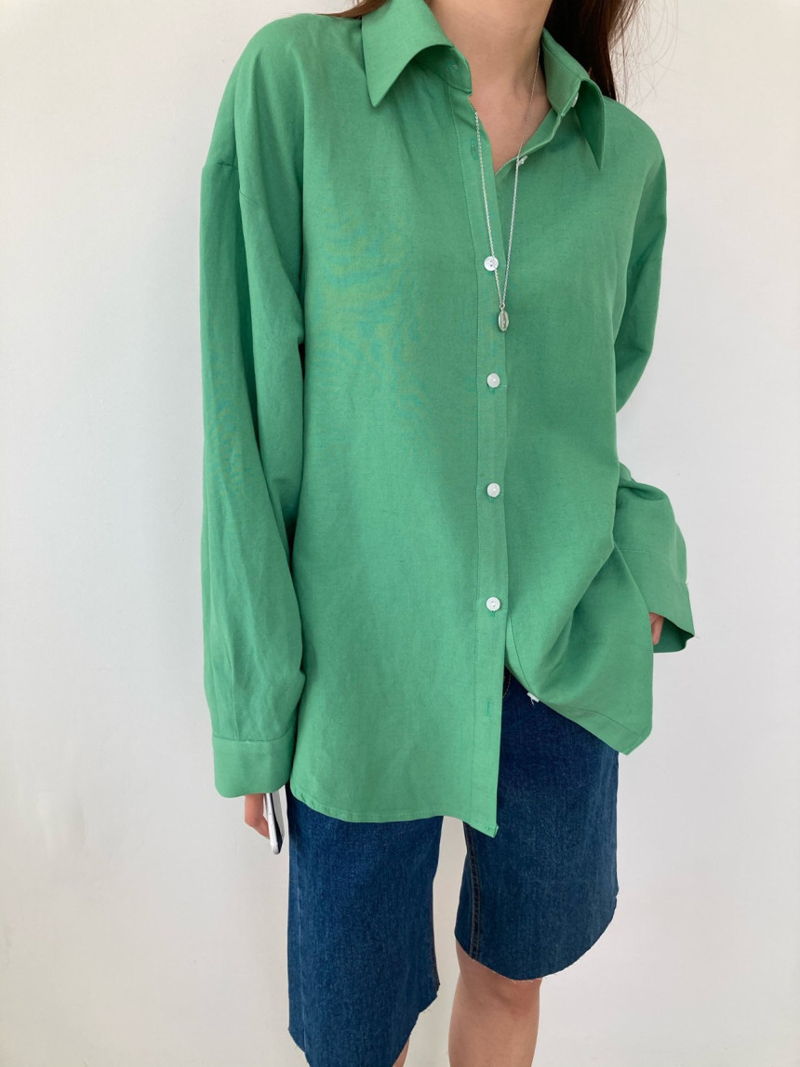 COCO J - Korean Women Fashion - #Kfashion - Theory Linen Shirt - 11