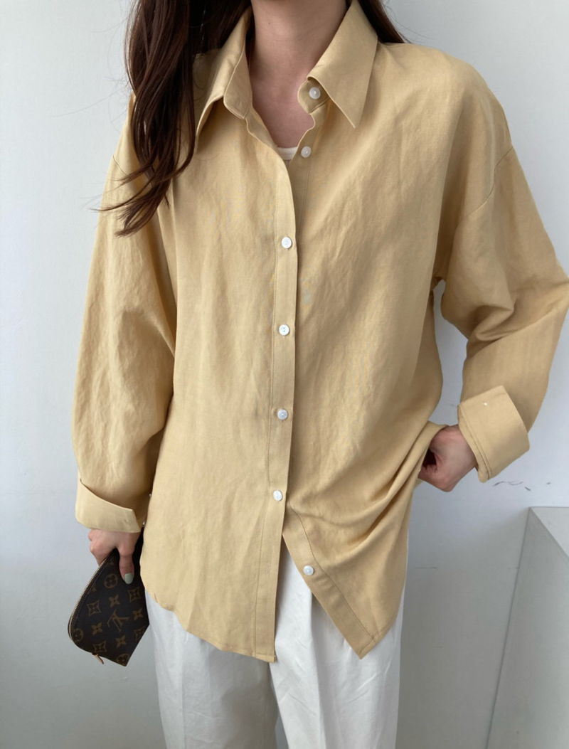 COCO J - Korean Women Fashion - #Kfashion - Theory Linen Shirt - 12