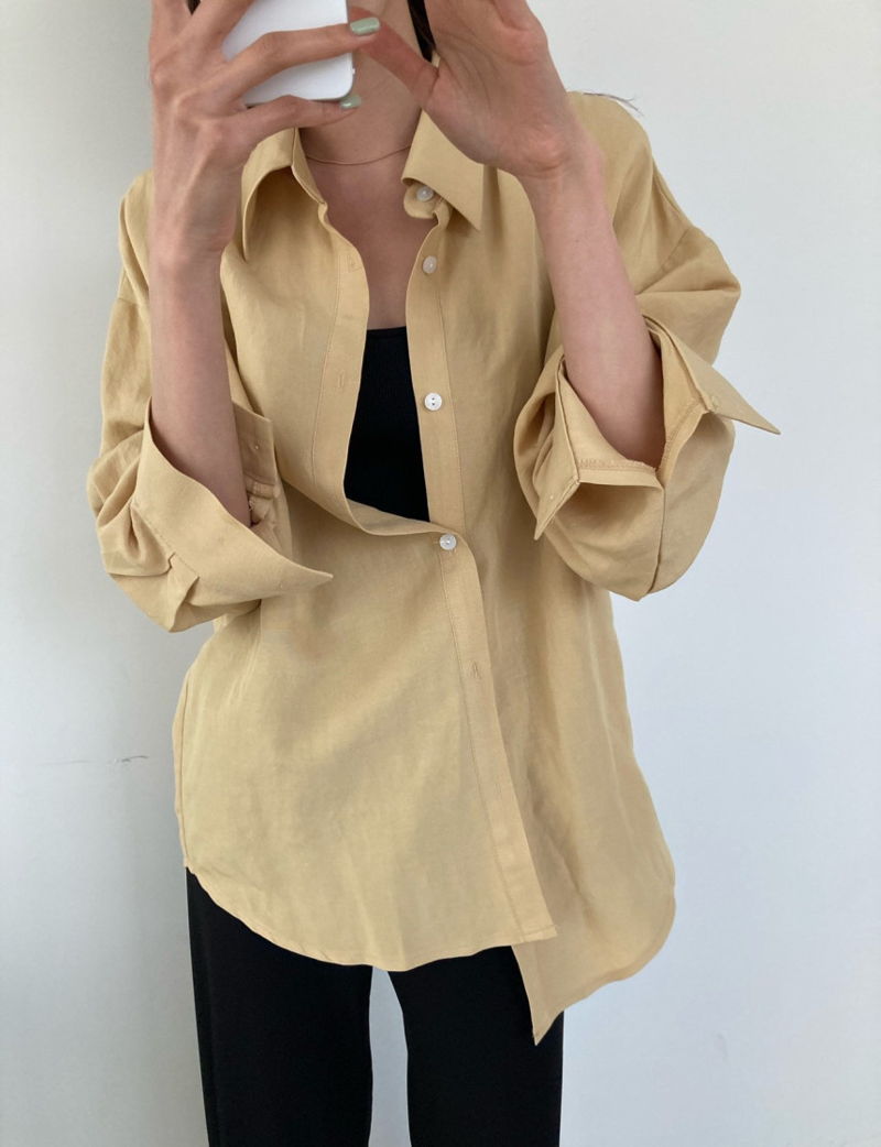 COCO J - Korean Women Fashion - #Kfashion - Theory Linen Shirt - 2