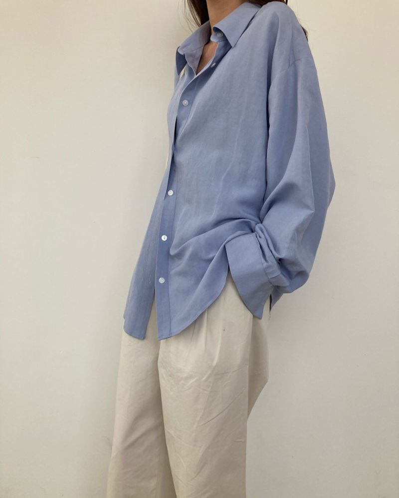 COCO J - Korean Women Fashion - #Kfashion - Theory Linen Shirt - 6