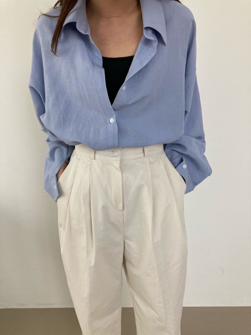 COCO J - Korean Women Fashion - #Kfashion - Theory Linen Shirt - 7