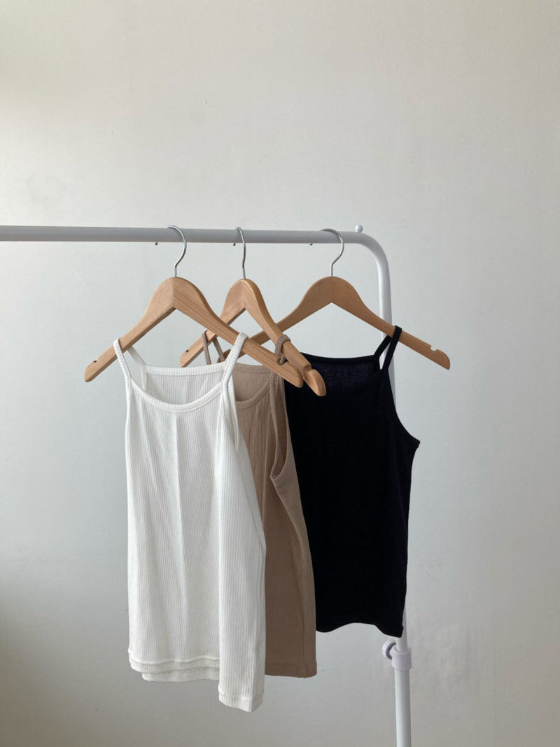 COCO J - Korean Women Fashion - #Kfashion - To Me Rib Tensel Sleeveless Top