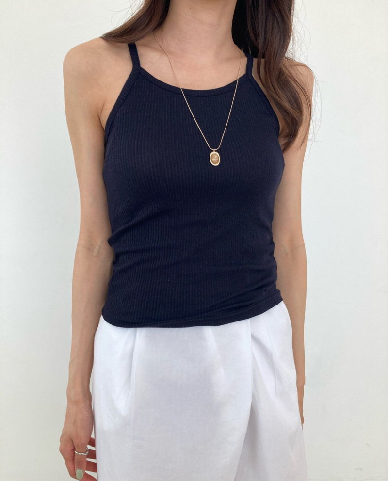 COCO J - Korean Women Fashion - #Kfashion - To Me Rib Tensel Sleeveless Top - 8