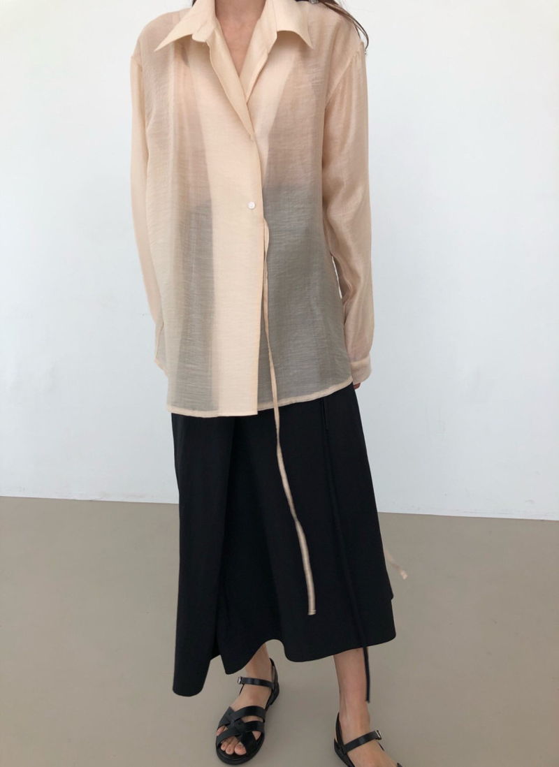 COCO J - Korean Women Fashion - #Kfashion - Sling Wrap Shirt - 11