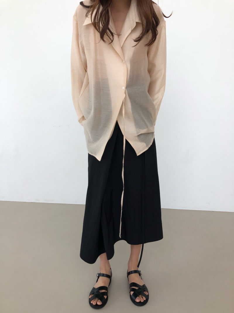 COCO J - Korean Women Fashion - #Kfashion - Sling Wrap Shirt - 5