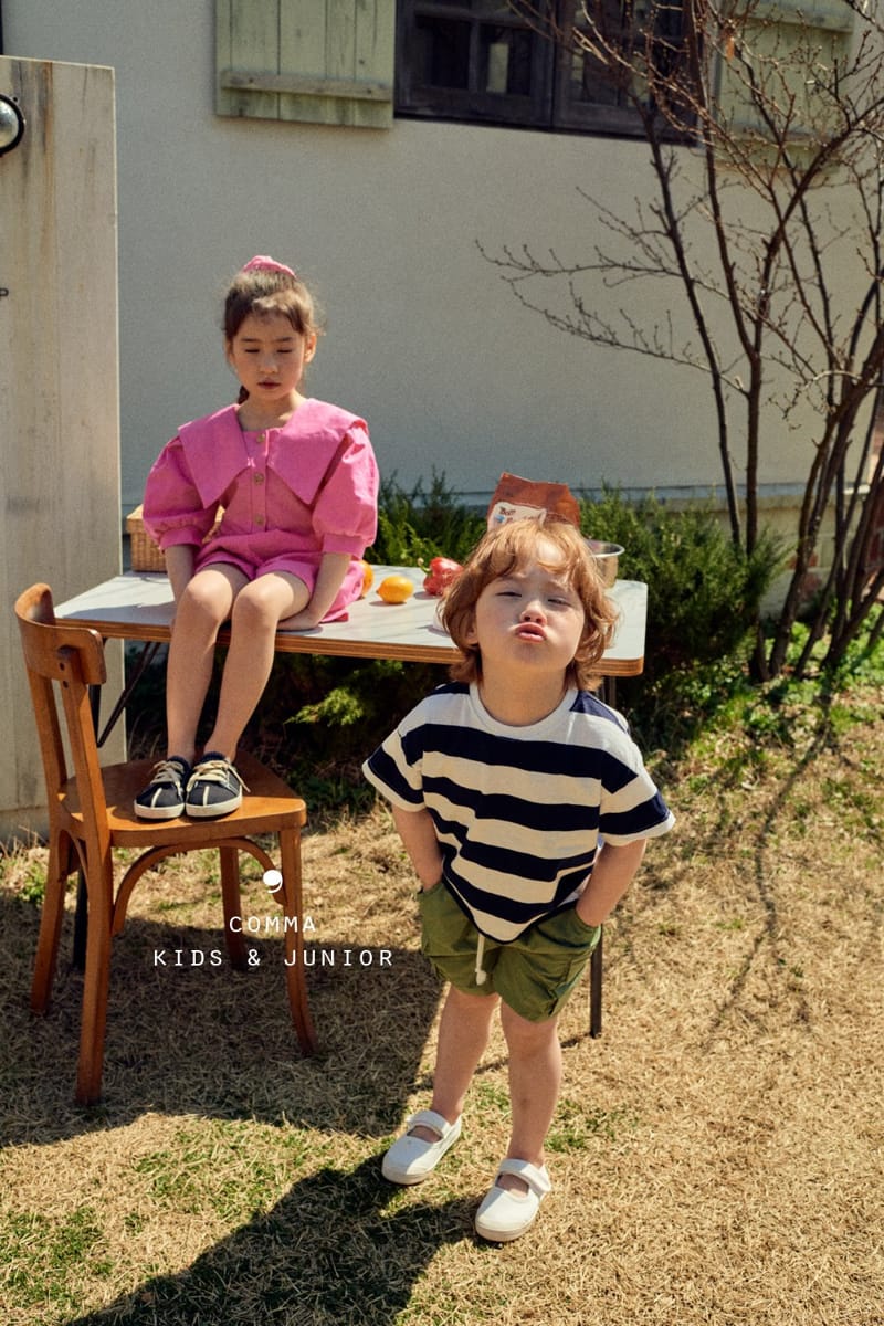 COMMA - Korean Children Fashion - #Kfashion4kids - Big Stripes Tee - 4