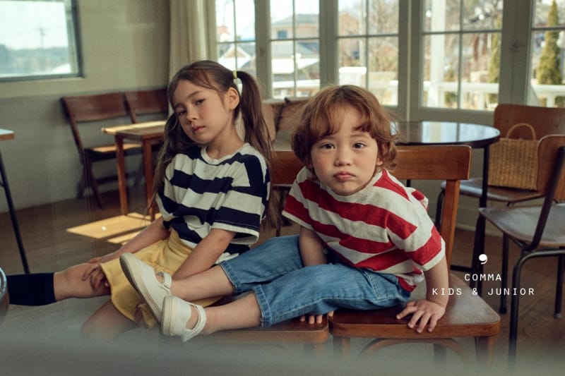 COMMA - Korean Children Fashion - #Kfashion4kids - Big Stripes Tee - 6