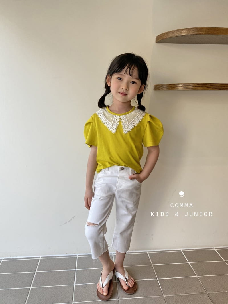 COMMA - Korean Children Fashion - #Kfashion4kids - Shape Collar Tee - 10