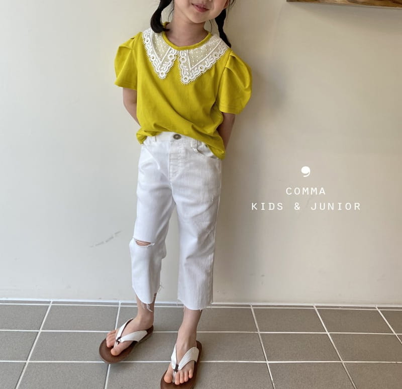 COMMA - Korean Children Fashion - #Kfashion4kids - Shape Collar Tee - 9