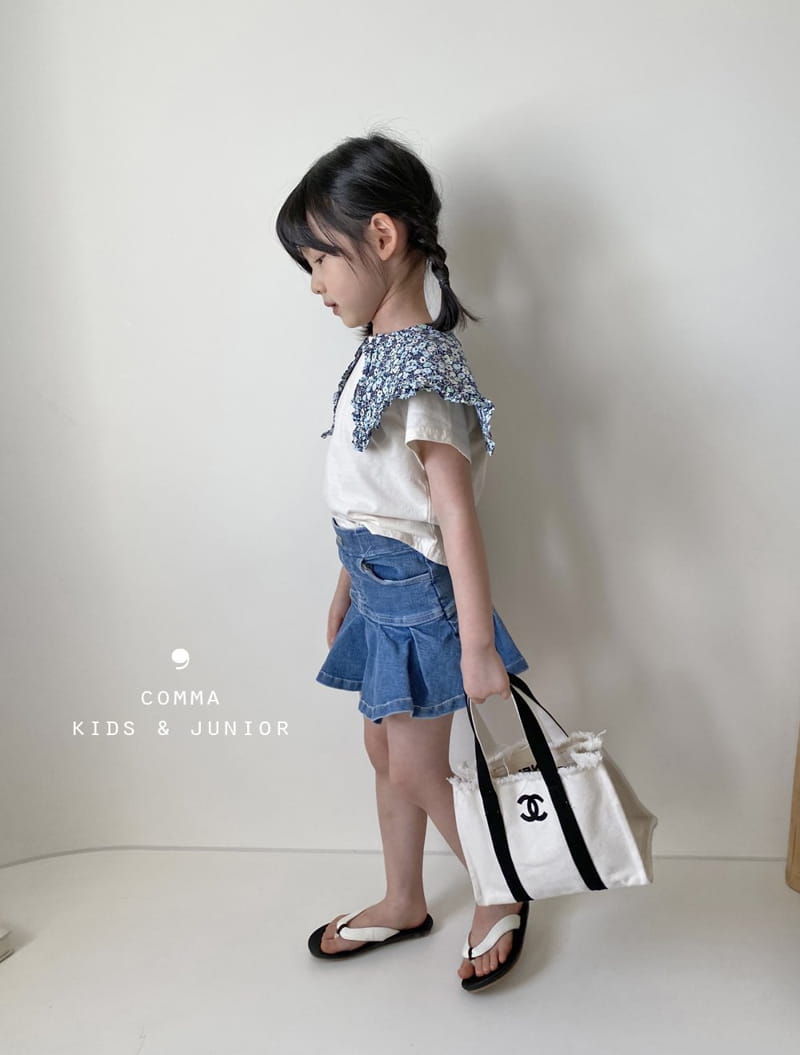 COMMA - Korean Children Fashion - #Kfashion4kids - Flower Collar Tee - 10