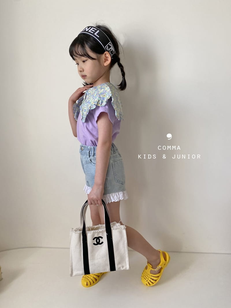 COMMA - Korean Children Fashion - #Kfashion4kids - Flower Collar Tee - 4