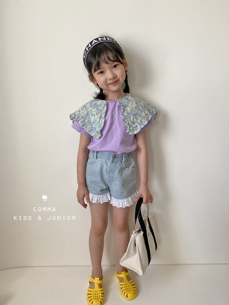 COMMA - Korean Children Fashion - #Kfashion4kids - Flower Collar Tee - 6