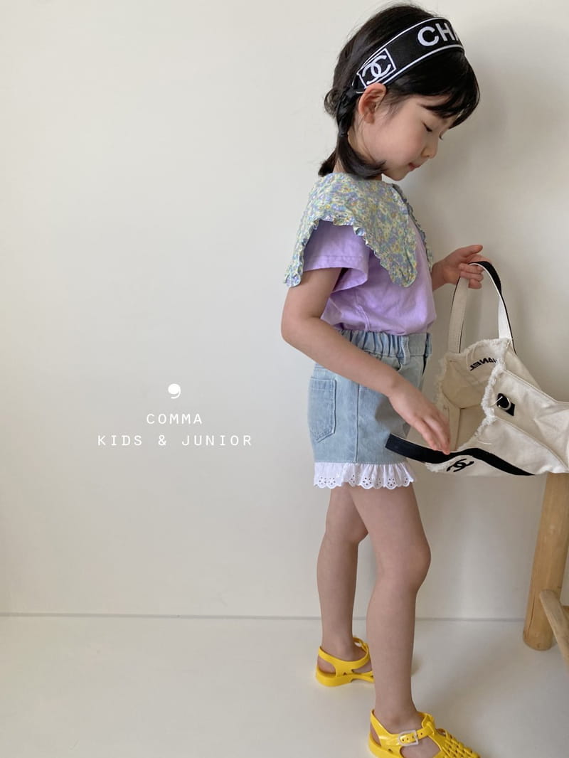COMMA - Korean Children Fashion - #Kfashion4kids - Flower Collar Tee - 7