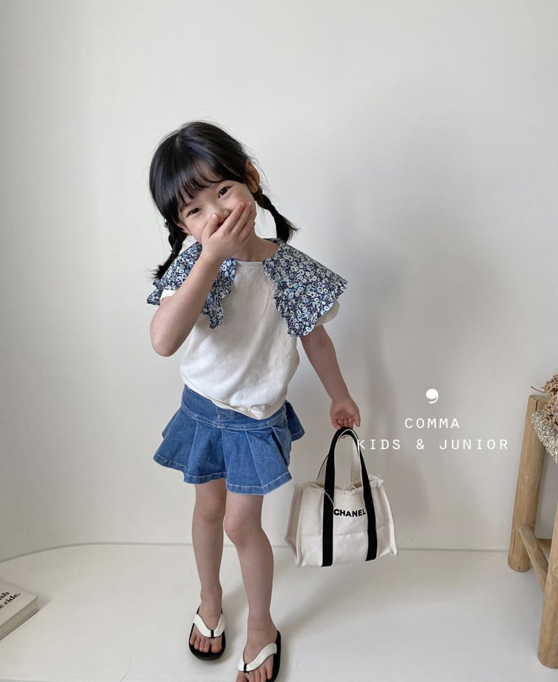 COMMA - Korean Children Fashion - #Kfashion4kids - Flower Collar Tee - 8