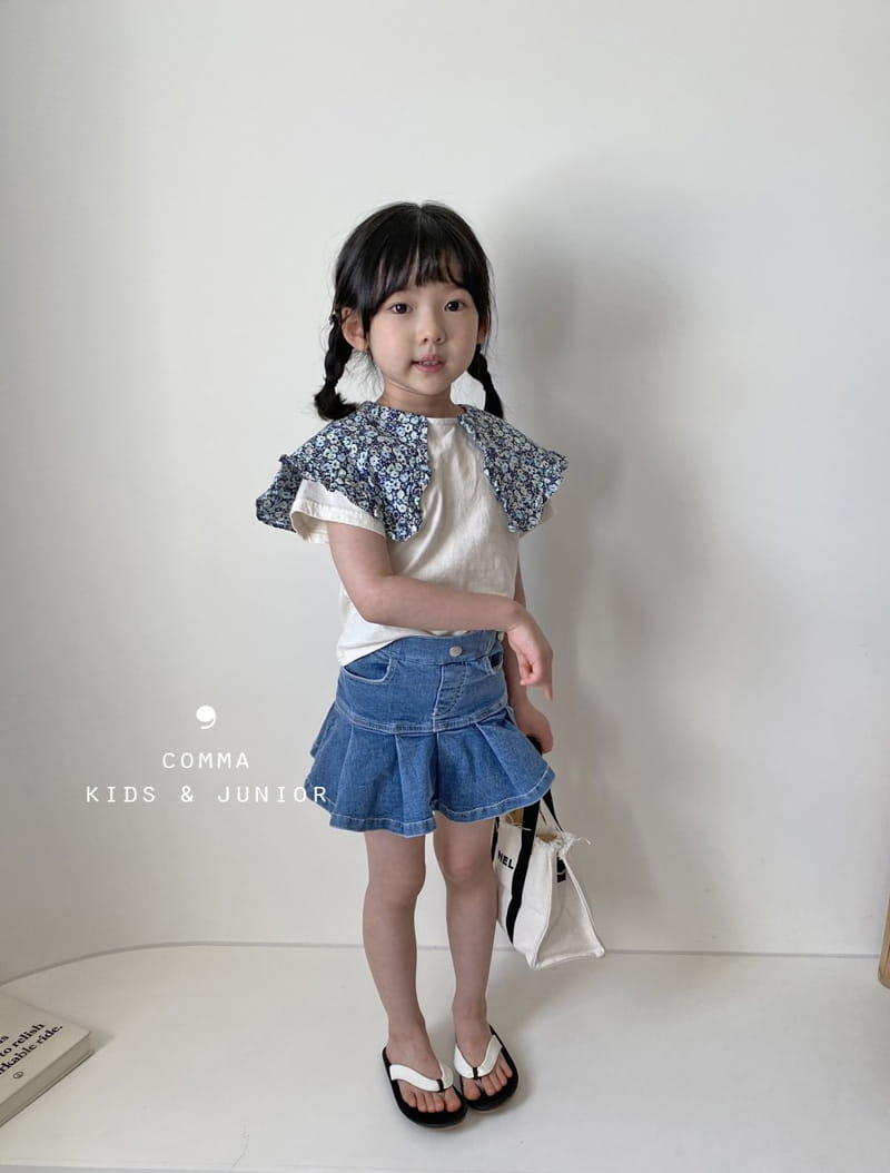 COMMA - Korean Children Fashion - #Kfashion4kids - Flower Collar Tee - 9