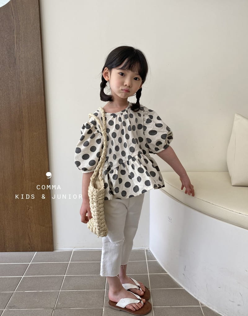 COMMA - Korean Children Fashion - #Kfashion4kids - Big Dots Blouse - 10