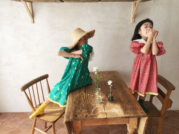 CONCOCTER - Korean Children Fashion - #Kfashion4kids - Flower Girl Boxy One-piece - 6