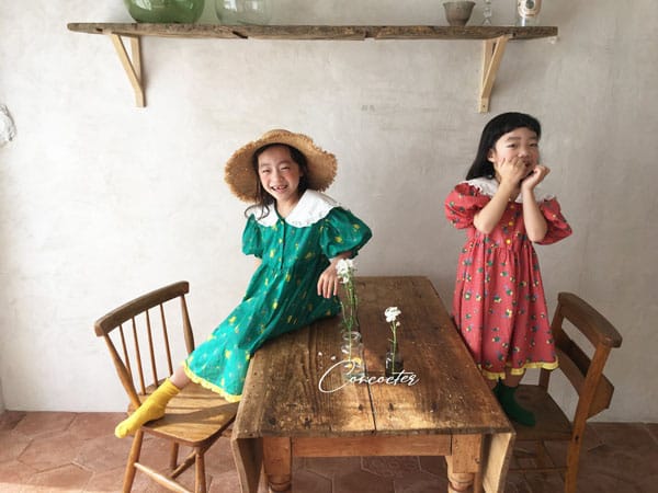 CONCOCTER - Korean Children Fashion - #Kfashion4kids - Flower Girl Boxy One-piece - 7