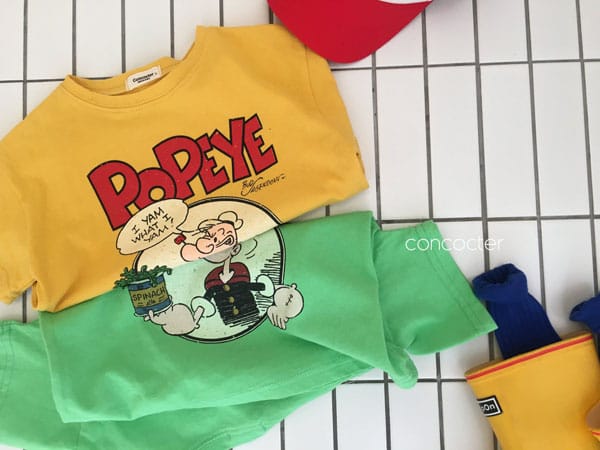 CONCOCTER - Korean Children Fashion - #Kfashion4kids - Spinach and Popeye Tee with Mom