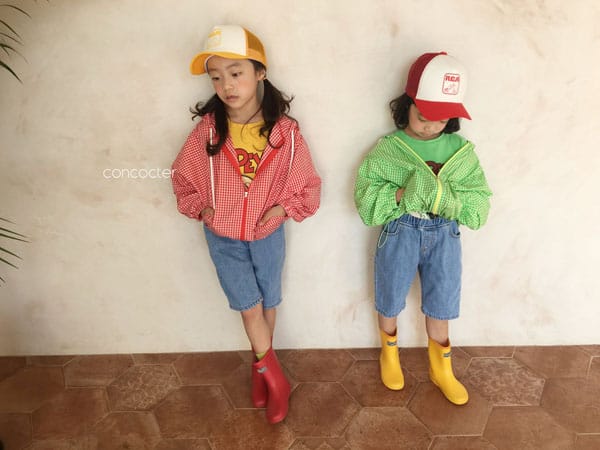 CONCOCTER - Korean Children Fashion - #Kfashion4kids - Check Windbreaker Jumper - 6