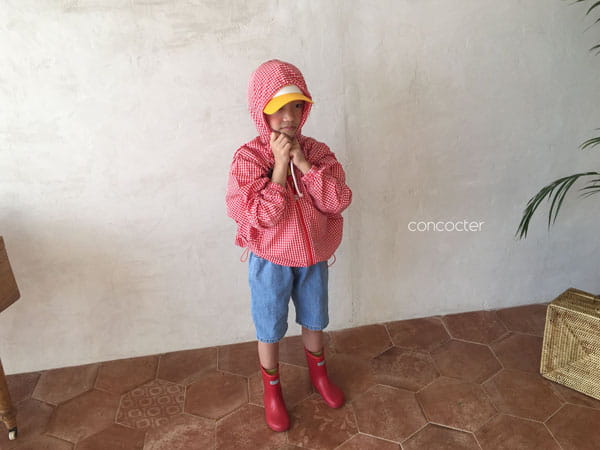 CONCOCTER - Korean Children Fashion - #Kfashion4kids - Check Windbreaker Jumper - 7