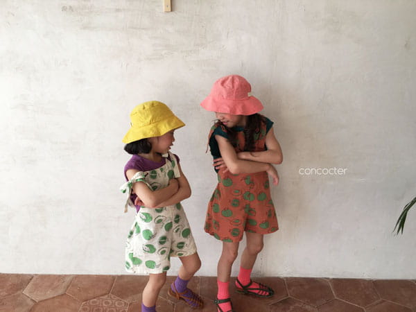 CONCOCTER - Korean Children Fashion - #Kfashion4kids - Tomato Overall - 3