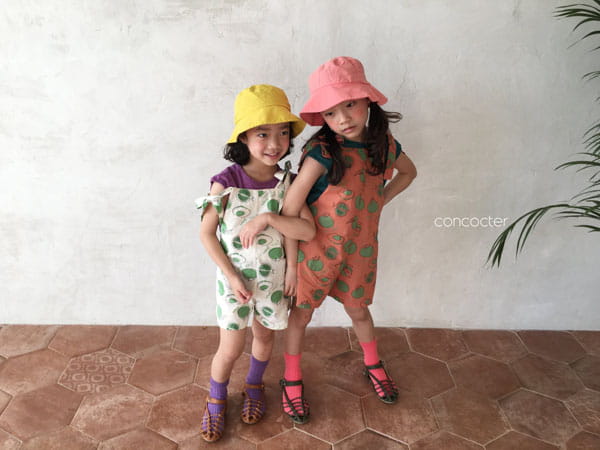 CONCOCTER - Korean Children Fashion - #Kfashion4kids - Tomato Overall - 5