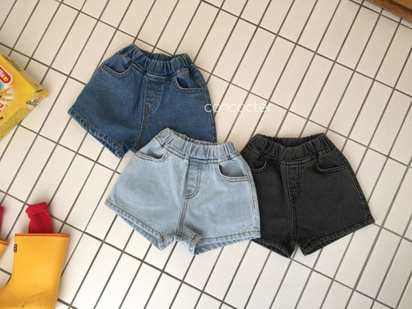 CONCOCTER - Korean Children Fashion - #Kfashion4kids - Three Color Denim Shorts