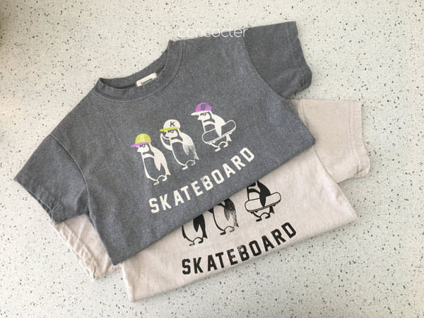 CONCOCTER - Korean Children Fashion - #Kfashion4kids - Penguin Short Sleeves Tee - 2