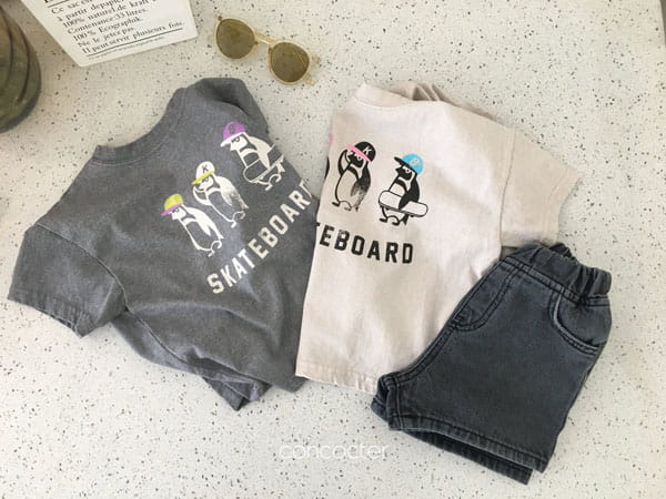 CONCOCTER - Korean Children Fashion - #Kfashion4kids - Penguin Short Sleeves Tee - 3