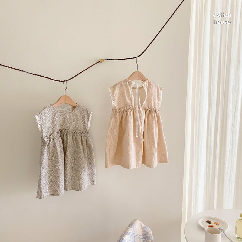 COTTON HOUSE - Korean Children Fashion - #Kfashion4kids - Snow Flower Lace One-piece