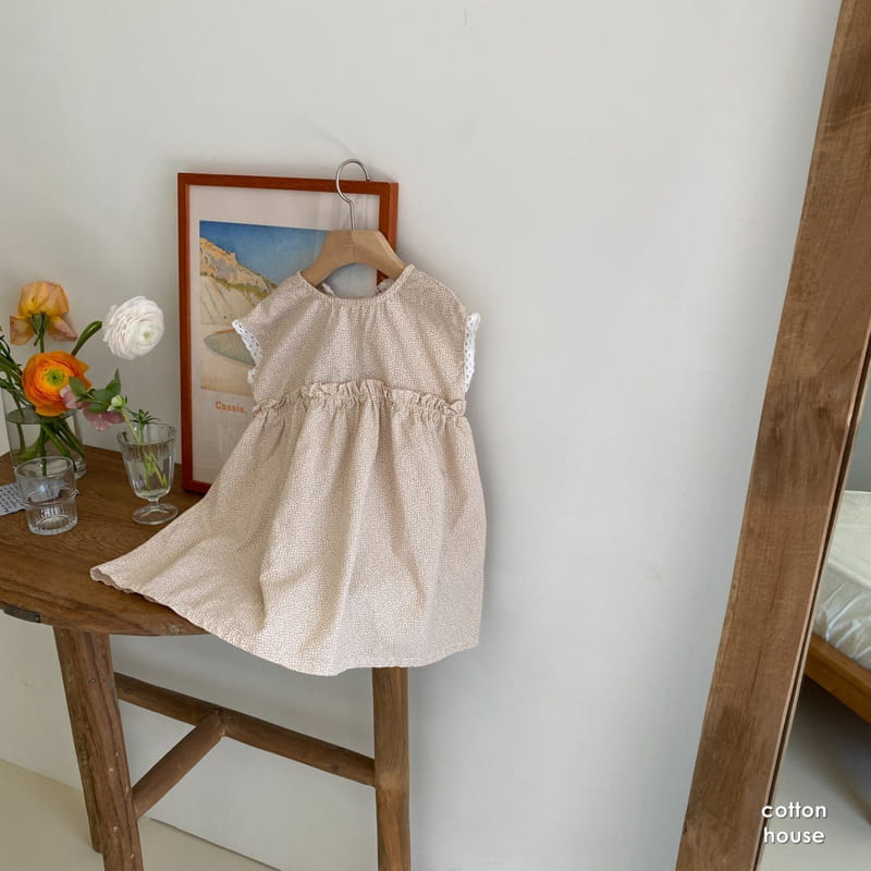 COTTON HOUSE - Korean Children Fashion - #Kfashion4kids - Snow Flower Lace One-piece - 12