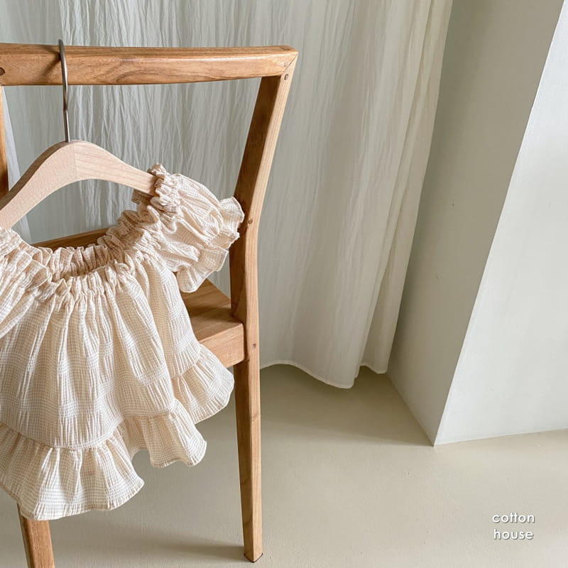COTTON HOUSE - Korean Children Fashion - #Kfashion4kids - Open Shoulder Blouse