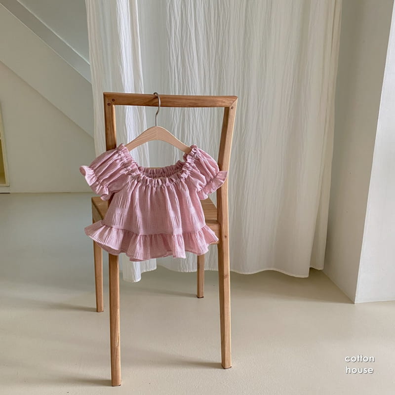 COTTON HOUSE - Korean Children Fashion - #Kfashion4kids - Open Shoulder Blouse - 5