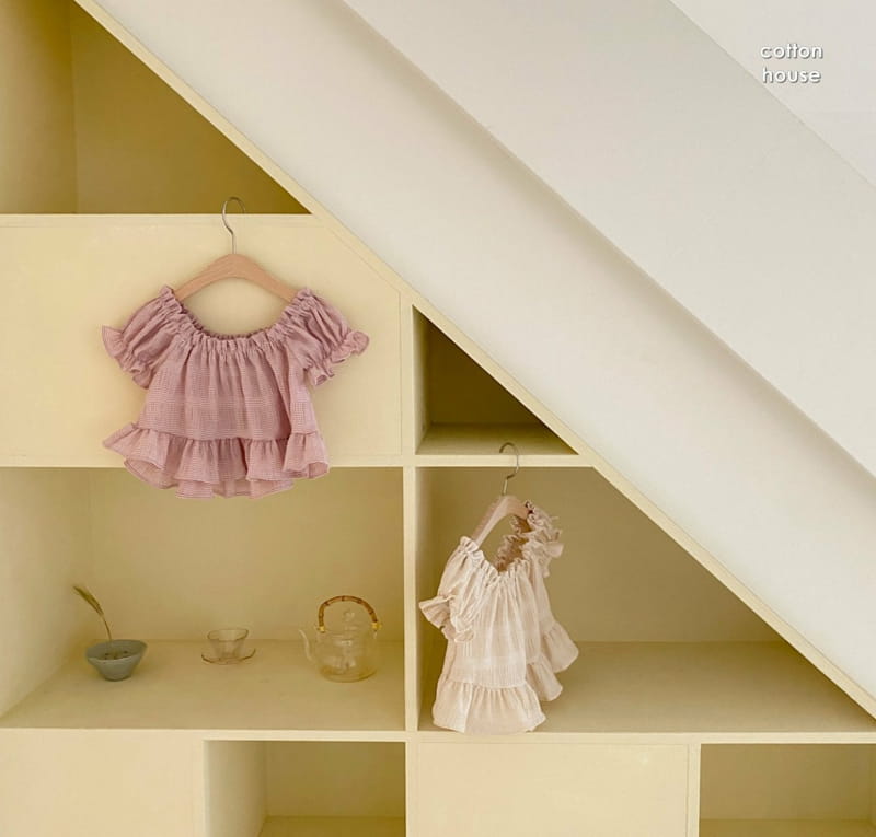 COTTON HOUSE - Korean Children Fashion - #Kfashion4kids - Open Shoulder Blouse - 6