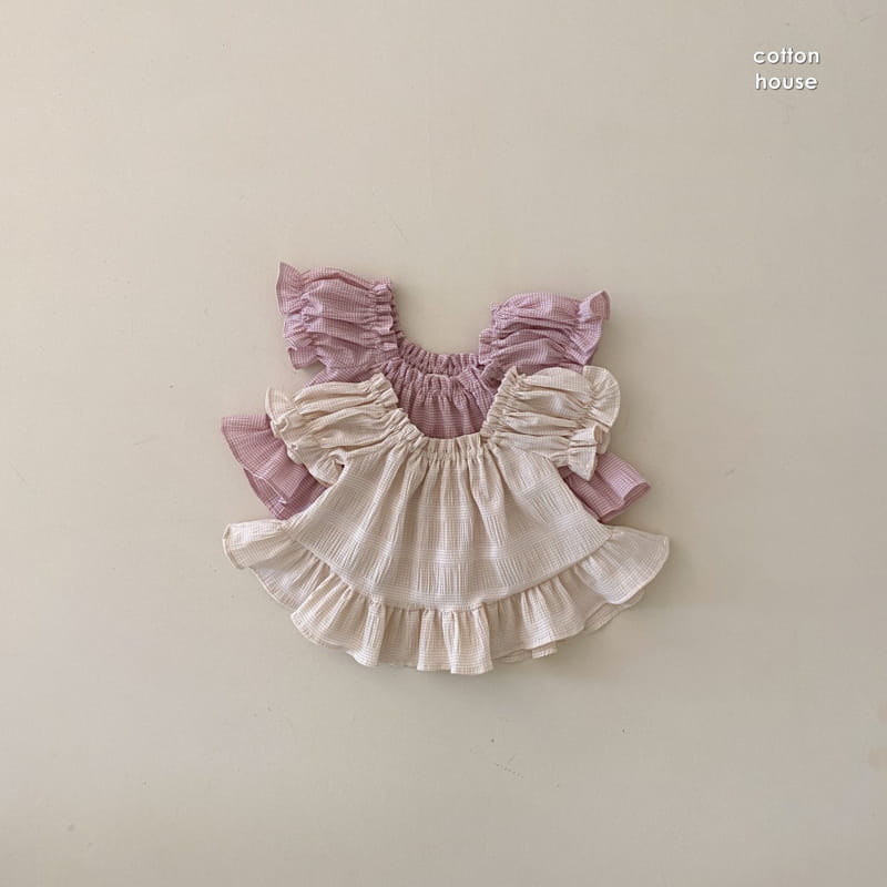 COTTON HOUSE - Korean Children Fashion - #Kfashion4kids - Open Shoulder Blouse - 8