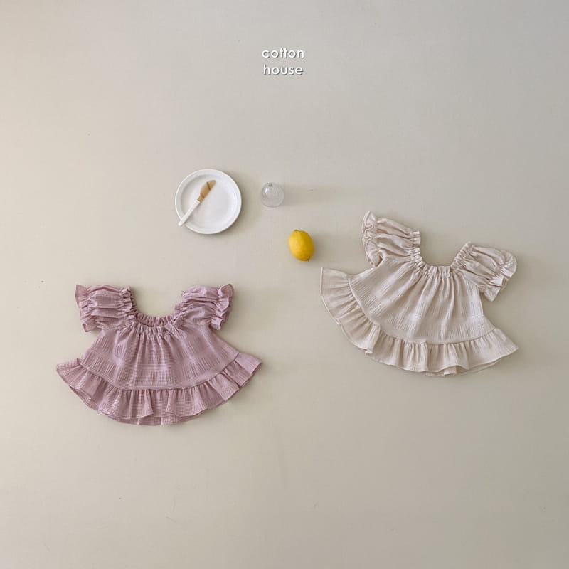 COTTON HOUSE - Korean Children Fashion - #Kfashion4kids - Open Shoulder Blouse - 9
