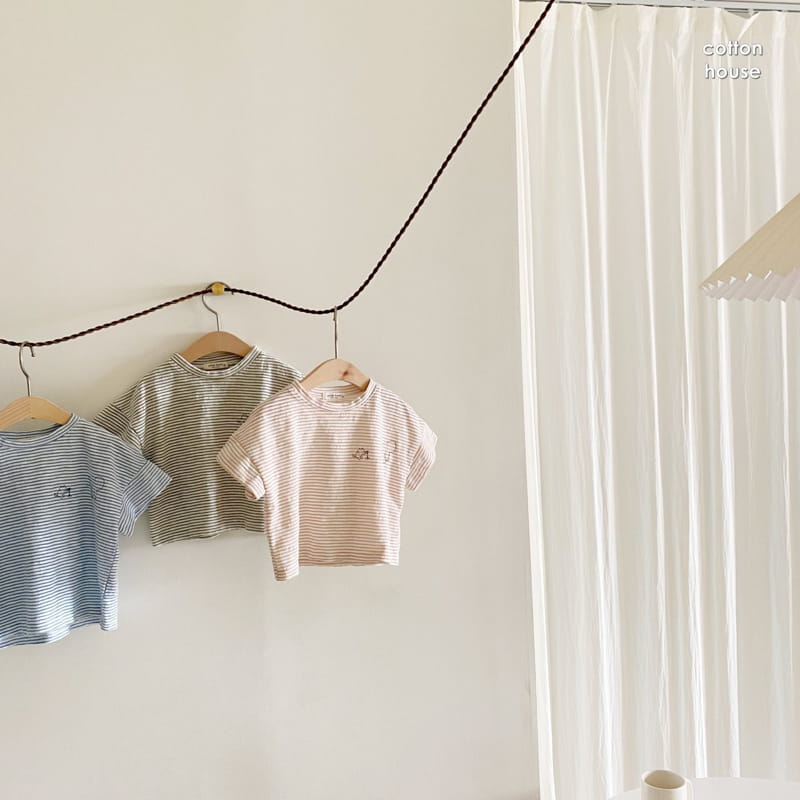 COTTON HOUSE - Korean Children Fashion - #Kfashion4kids - Elephant Stripes Tee - 10