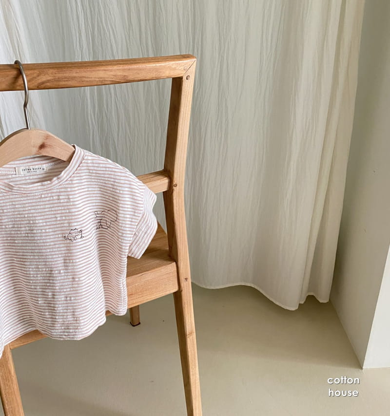 COTTON HOUSE - Korean Children Fashion - #Kfashion4kids - Elephant Stripes Tee - 12