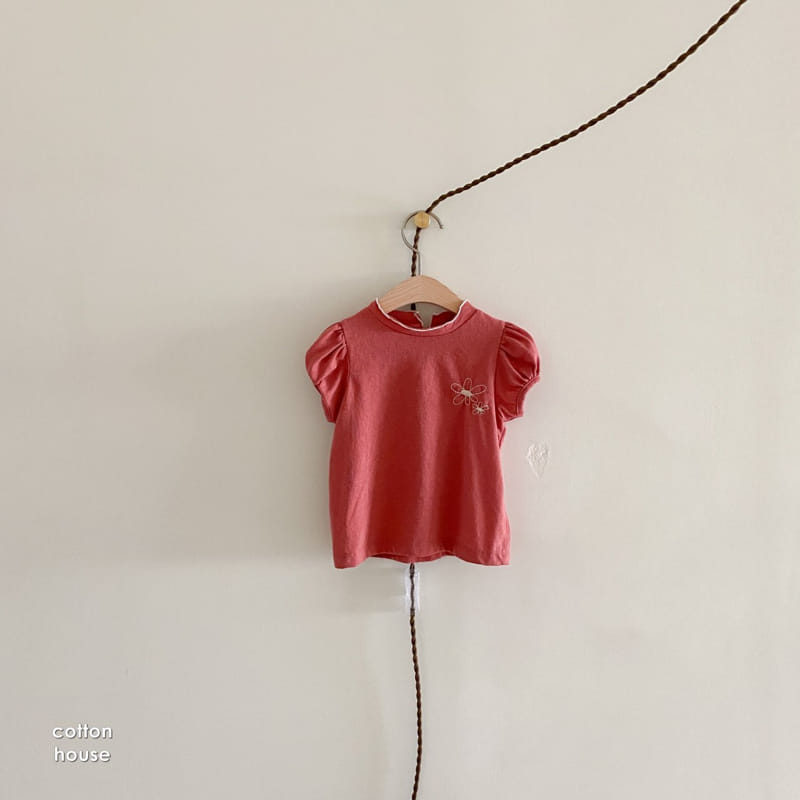 COTTON HOUSE - Korean Children Fashion - #Kfashion4kids - Embroidery Puff Tee - 11