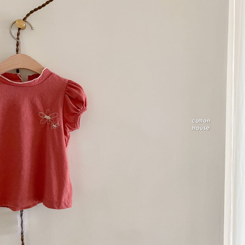 COTTON HOUSE - Korean Children Fashion - #Kfashion4kids - Embroidery Puff Tee - 12