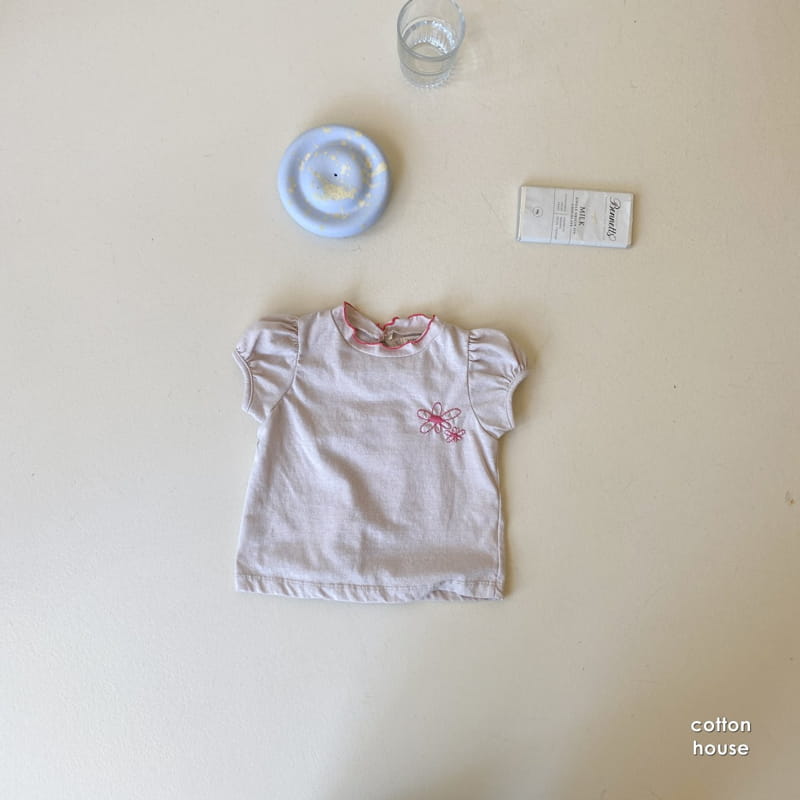 COTTON HOUSE - Korean Children Fashion - #Kfashion4kids - Embroidery Puff Tee - 5