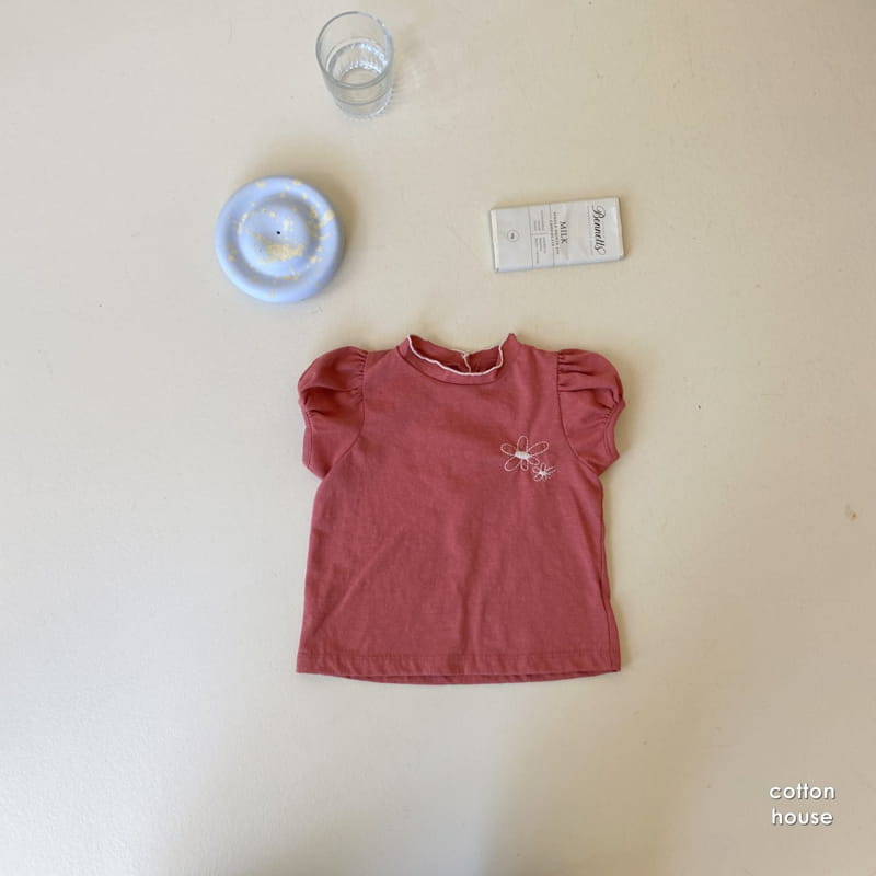 COTTON HOUSE - Korean Children Fashion - #Kfashion4kids - Embroidery Puff Tee - 6