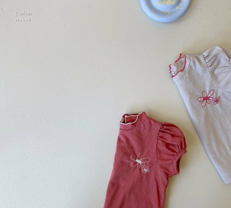 COTTON HOUSE - Korean Children Fashion - #Kfashion4kids - Embroidery Puff Tee - 7