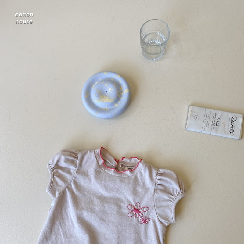COTTON HOUSE - Korean Children Fashion - #Kfashion4kids - Embroidery Puff Tee - 8