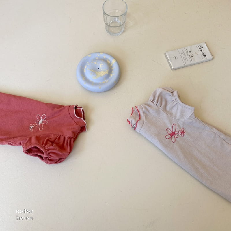 COTTON HOUSE - Korean Children Fashion - #Kfashion4kids - Embroidery Puff Tee - 9