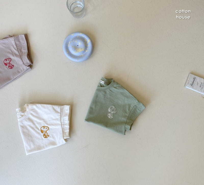 COTTON HOUSE - Korean Children Fashion - #Kfashion4kids - Nupi Embroidery Tee