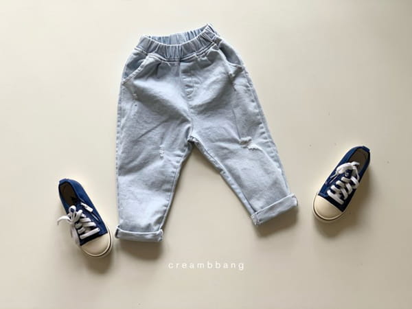 CREAM BBANG - Korean Children Fashion - #Kfashion4kids - Ice Denim Vintage Baggy Jeans - 10